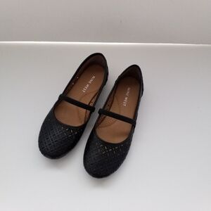 Nine West Black Speed Zone Laser Cut Mary Jane Flats Women’s Size 5